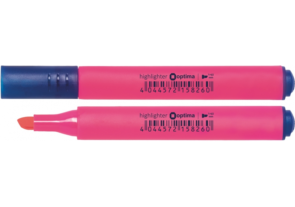 Маркер OPTIMA текстовий 2-3 мм рожевий (O15826)